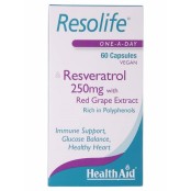 Καρδιοπροστασία Με Ρεσβερατρόλη Resolife (250mg) Health Aid Caps 60 Τμχ