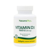 Natures Plus Vitamin D3 Βιταμίνη για το Ανοσοποιητικό 1000iu 30 μαλακές κάψουλες