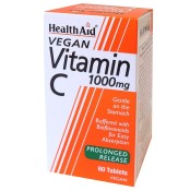 Health Aid Vegan Vitamin C 1000mg Bioflavonoids Βιταμίνη C για Ενέργεια & Ανοσοποιητικό 60 ταμπλέτες