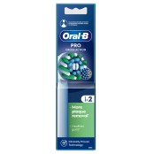 Oral-B Pro Cross Action Ανταλλακτικές Κεφαλές για Ηλεκτρική Οδοντόβουρτσα σε Λευκό Χρώμα 2τμχ