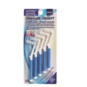 Μεσοδόντια Βουρτσάκια Μπλέ Interdental Brushes SSSS 0,6mm Unisept Chlorhexil 5 τμχ