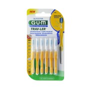 Μεσοδόντιο Βουρτσάκι 1.3mm Κίτρινο Trav-Ler Τapered 1514 1.3 mm Gum 6 τμχ