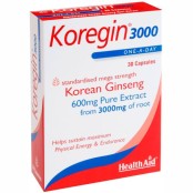 Συμπλήρωμα Διατροφής Για Φυσική Ευεξία Koregin (600mg) Health Aid Caps 30 Τμχ