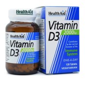 Health Aid Vitamin D3 2000iu 120 φυτικές κάψουλες