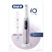 Oral-B iO Series 9 Rose Quartz Hλεκτρική Οδοντόβουρτσα με Τεχνητή Νοημοσύνη και Θήκη Ταξιδιού σε Ροζ Χρώμα