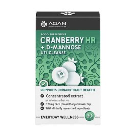 Agan Cranberry HR & D-Mannose Συμπλήρωμα για την υγεία του Ουροποιητικού 30 κάψουλες