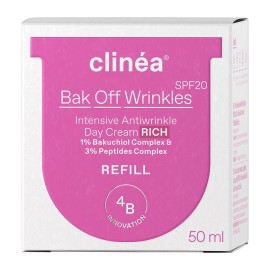 Clinea Refill Bak Off Wrinkles RICH SPF20 Αντιγηραντική Κρέμα Ημέρας με SPF20 Πλούσια Υφή Ανταλλακτικό 50ml