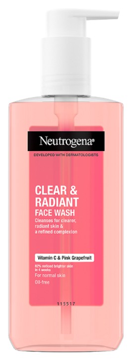 Neutrogena Clear & Radiant Καθαριστικό Προσώπου Vitamin C & Pink Grapefruit 200ml