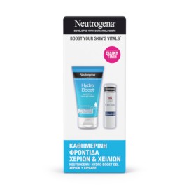 Neutrogena Promo Pack Hydro Boost Κρέμα Χεριών σε μορφή Gel 75ml & Ενυδατικό Lipcare 4,8g