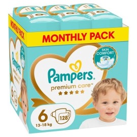 Pampers Premium Care Monthly Pack Πάνες με Αυτοκόλλητo No 6 για 13-18kg 128τμχ