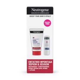 Neutrogena Promo Pack Norwegian Formula® Συμπυκνωμένη Κρέμα Χεριών χωρίς Άρωμα 75ml & Ενυδατικό Lipcare 4,8g