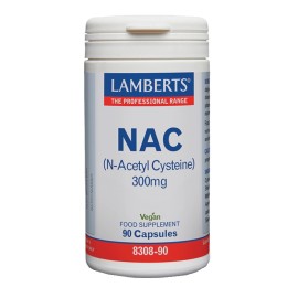 Lamberts Nac 300mg  Συμπλήρωμα Διατροφής με Αμινοξύ Ν-ακέτυλο-κυστείνη 90vcaps