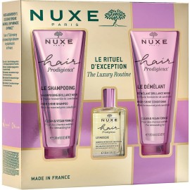 Nuxe XMAS Promo The Luxury Routine Hair Prodigieux Pre-Shampoo Nourishing Mask Μάσκα Μαλλιών 30ml Hair Prodigieux Shampoo Σαμπουάν 200ml Hair Prodigieux Conditioner Μαλακτική Κρέμα 200gr