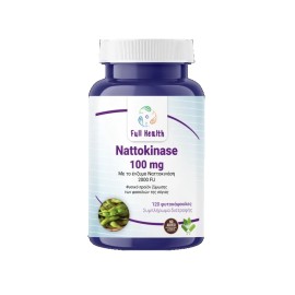 Full Health Nattokinase Συμπλήρωμα Διατροφής με Ναττοκινάση για το Καρδιαγγειακό Σύστημα 100 mg 120 Vcaps