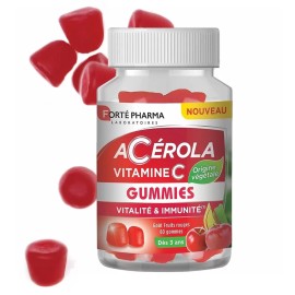 Forte Pharma Acerola Vitamin C Συμπλήρωμα Διατροφής για το Ανοσοποιητικό και την Κούραση 60 ζελεδάκια