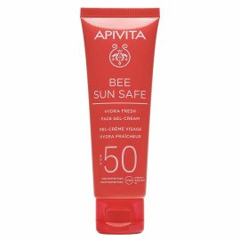 Αντηλιακή Κρέμα Προσώπου Ελαφριάς Υφής SPF50 Hydra Fresh Gel-Cream  Bee Sun Safe Apivita 50 ml