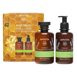 Apivita Promo Box Body Treats Tonic Mountain Tea Αφρόλουτρο 250ml & Ενυδατικό Γαλάκτωμα Σώματος 200ml σε Ειδική Τιμή