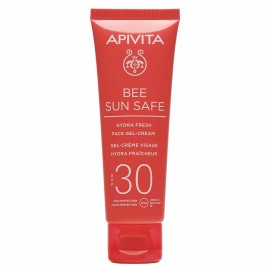 Αντηλιακή Κρέμα Προσώπου Ελαφριάς Υφής SPF30 Bee Sun Safe Hydra Fresh Gel Cream Apivita 50 ml