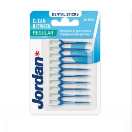 Jordan Clean Between Dental Sticks Regular Μεσοδόντια Βουρτσάκια 20τμχ