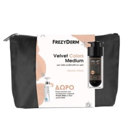 Frezyderm Promo Velvet Colors Medium Ματ Μake Up 30ml &ΔΩΡΟ Micellar Water Deep Cleansing & Detoxifying Ενεργό Νερό Καθαρισμού 50ml & Νεσεσέρ  1σετ