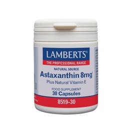 Lamberts Astaxanthin 8mg Συμπλήρωμα Διατροφής με Αντιοξειδωτική Δράση 30caps