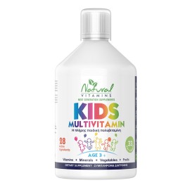 Natural Vitamins Kids Multivitamin 3+ Παιδική Πολυβιταμίνη Γεύση Πορτοκάλι 500ml