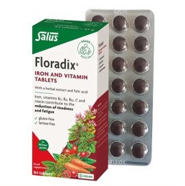 Power Health Salus Floradix Iron and Vitamin Tablets Φυσικός Σίδηρος σε Ταμπλέτες 84 τμχ