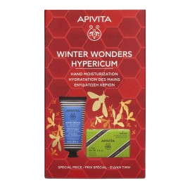 Apivita Promo Box Winter Wonders Hypericum Κρέμα για Ξηρά-Σκασμένα Χέρια 50ml & Σαπούνι με Ελιά 125gr σε Ειδική Τιμή