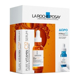 La Roche-Posay Promo Pure Vitamin C12 Serum Λάμψης 30ml Mε Δώρο Hyalu B5 Eye Serum 5ml