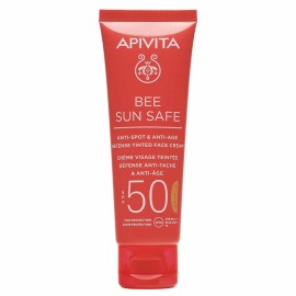 Apivita Bee Sun Safe Κρέμα Προσώπου κατά των Πανάδων & των Ρυτίδων με Χρώμα SPF50 50ml