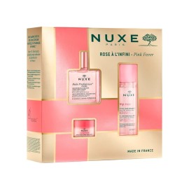 Nuxe XMAS Promo Pink Fever Huile Prodigieuse Florale Dry Oil Ξηρό Λάδι 500ml Very Rose Micellar Water Νερό Καθαρισμού 100ml Very Rose Lip Balm Ενυδατικό Lip Balm 15gr