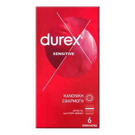 Durex Λεπτά Προφυλακτικά Sensitive 6 τεμάχια