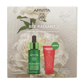 Apivita Promo Box Bee Radiant Ορός για Λάμψη και Ξεκούραστη Όψη 30ml & ΔΩΡΟ Αντηλιακή Κρέμα κατά των Πανάδων και των Ρυτίδων SPF50 15ml