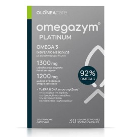 Olonea Omegazym Platinum Συμπλήρωμα διατροφής με 1300 mg Ιχθυέλαιο  30softgels