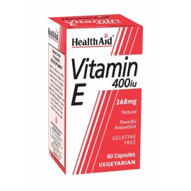 Health Aid Vegan Vitamin E 400iu Συμπλήρωμα Διατροφής Με Αντιοξειδωτική Δράση 60 Κάψουλες