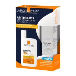 La Roche-Posay Anthelios Promo UVMUNE 400 lnvisible Fluid SPF50+ Αντηλιακό Προσώπου για το Κανονικό - Μικτό Δέρμα 50ml & ΔΩΡΟ Ενυδατική Κρέμα Toleriane Sensitive 15ml