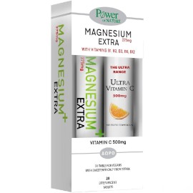 Power Health Promo Magnesium Extra 375mg & ΔΩΡΟ Βιταμίνη C 500mg 20+20 αναβράζοντα δισκία