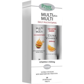 Power Health Promo Multi plus Multi & ΔΩΡΟ Βιταμίνη C 500mg 20+20 αναβράζοντα δισκία