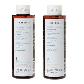 Korres Promo Σαμπουάν για Λιπαρά Μαλλιά με Γλυκύρριζα και Τσουκνίδα το 2ο προϊόν -50% 2x250ml